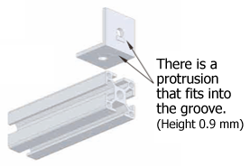 Thin stainless steel 90 degree Brackets with protrusion for 5 Series (groove width 6 mm): Related images