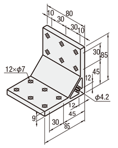 6 Series (groove width 8 mm) - For 3 and 4 row grooves - Extruded thick 90 degree Brackets: Related images