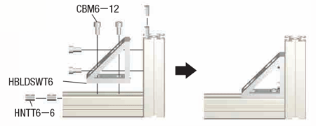 6 Series (8mm Groove Width) - For Single Groove - Triangle Bracket: Related Images