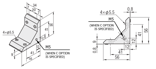 5 Series (6mm Groove Width) - For 2-Row Groove - Protrusion 90 degree Brackets: Related Images