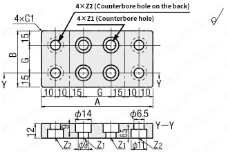 Plate bracket for 6 series (groove width 8 mm): Related images