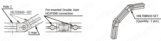 Free Angular Brackets for 8 series (groove width 10 mm) Related image 1_Example of use