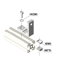 6 Series (groove width 8 mm) Toothed washer for 30/60 square aluminum frame Related image 1_Example of use