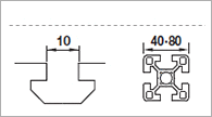 8 series (groove width 10 mm) Pre-insertion spring Nuts for 40/80 square aluminum frames Related image 1_Compatible series