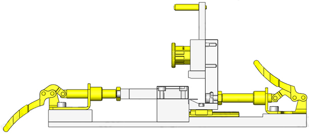 Example of using toggle clamp