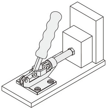 Example of using toggle clamp