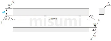 (Economy series) Parallel key Semi-finished product