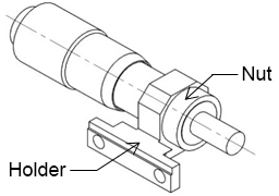 Diagram of MISUMI nut fixed type micrometer knob