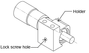Diagram of MISUMI locking screw fixed type micrometer knob