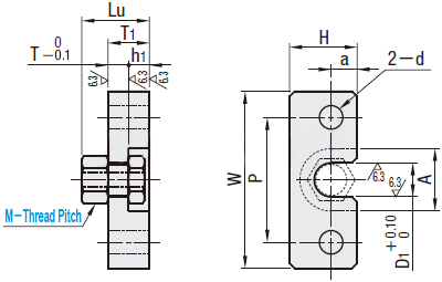 Economic type Floating Joints holder assembly Space-saving quick connection type Dimensional drawing