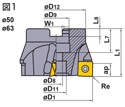 ASX400 type front milling cutter (arbor type) outline drawing 01