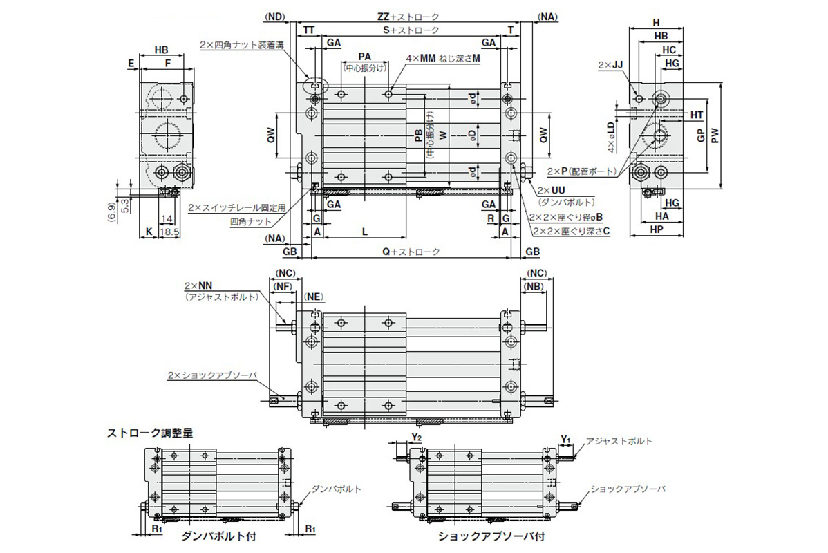 CY1S25 400Z M9BWL Magnetically Coupled Rodless Cylinder Slider Type