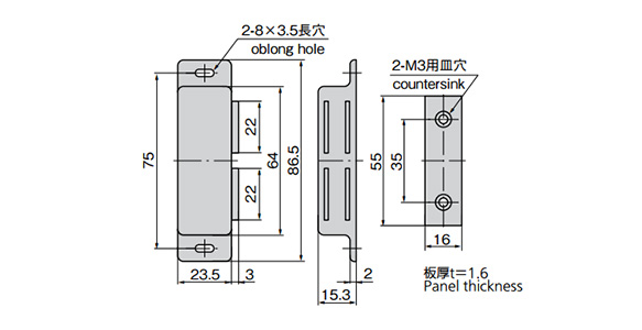 C-100-B-1 dimensional drawing