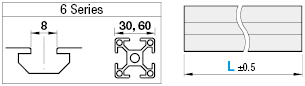 อลูมิเนียมเฟรม ซีรีส์ 6 / สล็อตกว้าง 8/ ขนาด 30 × 300 มม.: รูปภาพที่เกี่ยวข้อง