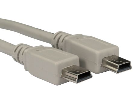 สาย RS PRO เกลียวนอก mini USB A ถึง mini USB B เกลียวนอก , สายไฟ 2.0, 2 ม