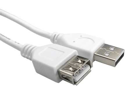 RS PRO เกลียวนอก สาย USB A ถึง สายไฟ A ตัวเมีย , USB 2.0, 3 ม