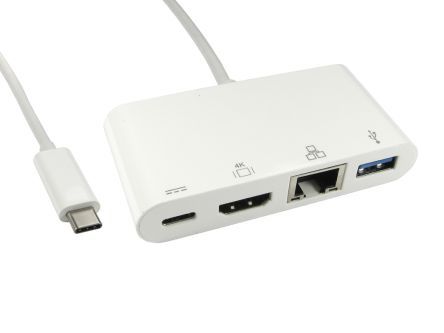อแดปเตอร์/ตัวแปลง RS PRO USB C เป็น HDMI , USB 3.1 รองรับ 1 จอภาพ (192-4700)