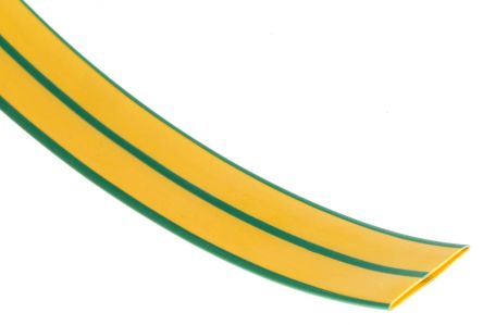 ท่อ การหดตัวด้วยความร้อน RS PRO สีเขียว สีเหลือง เส้นผ่านศูนย์กลางปลอก 9 มม. x ยาว 5 ม. อัตราส่วน 3:1