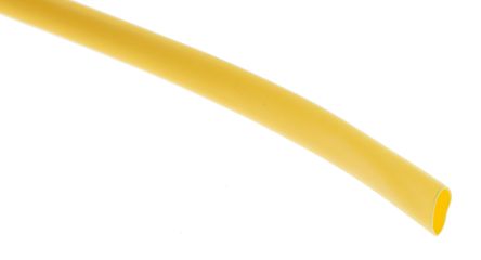 ท่อ การหดตัวด้วยความร้อน RS PRO สีเหลือง เส้นผ่านศูนย์กลางปลอก 2.4 มม. x ยาว 10 ม. อัตราส่วน 2:1