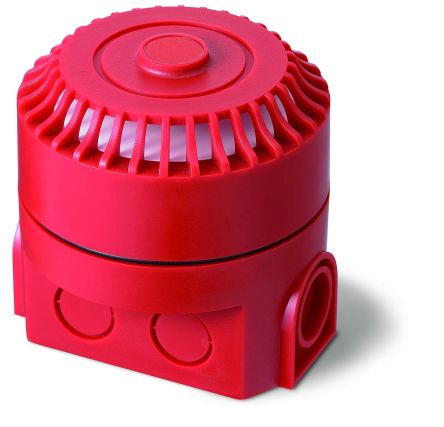 เครื่องเสียงอิเล็กทรอนิกส์ RS PRO สีแดง, 24 V, 114 dB ที่ 1 เมตร, IP44