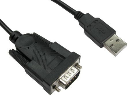 RS PRO DB-9 เกลียวนอก กับ อแดปเตอร์/ตัวแปลง อินเตอร์เฟส USB