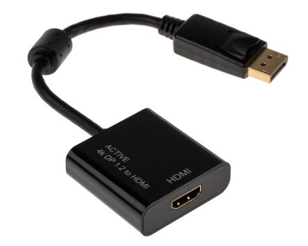 อแดปเตอร์/ตัวแปลง RS PRO HDMI, HDMI ตัวเมีย เป็น DisplayPort เกลียวนอก