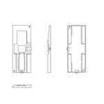 อะแดปเตอร์ติดตั้งรางปีกนก DIN Rail สำหรับยูนิต CC-Link A2CI/O DIN