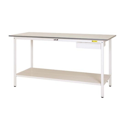โต๊ะวางชิ้นงาน ทำงาน 150 series มี ตู้ ยึดอยู่กับที่ , H950 mm, มีชั้นวางเต็มสเกล , กระดาน series
