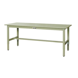 โต๊ะวางชิ้นงาน ทำงาน 300 series, แบบปรับความสูงได้ H600 ถึง H900 mm, แผ่นเพลท เหล็กกล้า บน , SWSA series