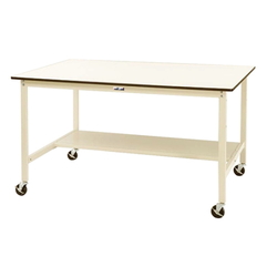 โต๊ะวางชิ้นงาน ทำงาน ชนิดกว้าง, โมบาย , H1,014 mm , ชั้นวางของ ครึ่งหน้า , กระดาน series