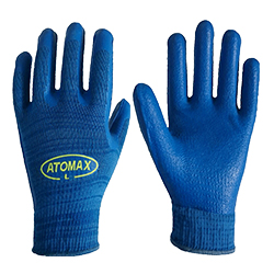 ถุงมือ ยาง เคลือบฝ่ามือ (10 G, ATOM 1000, ATOMAX)