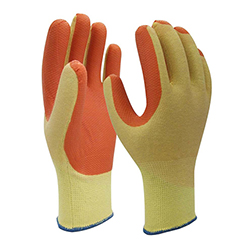 ถุงมือป้องกันบาด กันบาด ( การเคลือบผิว ยางธรรมชาติ 10 G, KEVLAR®, KEVLAR G)