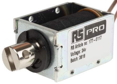RS PRO ลิ เชิงเส้น ร์โซลินอยด์, 24 V DC, 40 × 24 × 29 มม