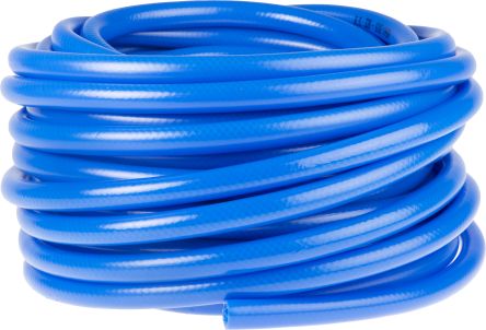 ท่อยืดหยุ่น PVC เสริมความแข็งแรง สีน้ำเงิน RS PRO, 25 ม., เส้นผ่านศูนย์กลางภายใน 12.5 มม., เส้นผ่านศูนย์กลางภายนอก 18.5 มม.