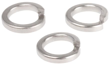 แหวนรอง แหวนล็อค สเตนเลส ธรรมดา RS PRO แหวนรอง แหวนล็อค, M3.5, A2 304