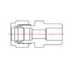 Double ข้อต่อเฟอร์รูล Type สายยาง Fittings เกลียวนอก ท่อเหล็ก Welding คอนเนคเตอร์ DCB