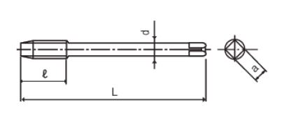 ดอกต๊าป HSS DIN Zero Tap ซีรีส์ V-DC-MT (FORM E), เมตริก DIN 376 