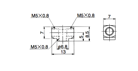 Drawing แสดงโครงร่างของสามทางตัวที 10-M-5T 