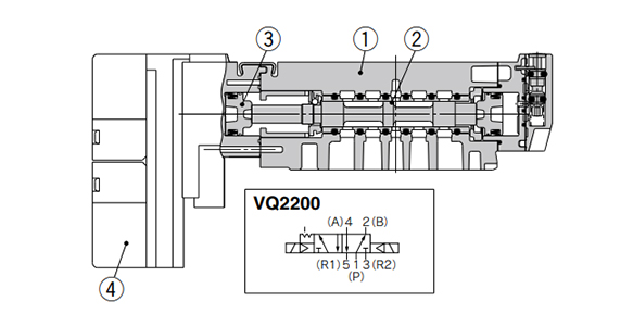 Drawing แสดงโครงสร้าง / Drawing แสดงการเชื่อมต่อ VQ2200
