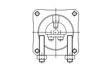Drawing แสดงโครงสร้างสำหรับรุ่น 180° (รูปในตำแหน่งกลาง)