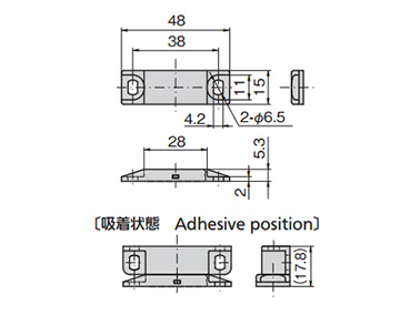 Drawing ระบุขนาดของ C-185-A (แผ่นเพลท)