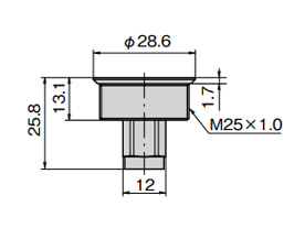 Drawing ระบุขนาดของซ็อกเก็ต CP-536-1 (มม.)