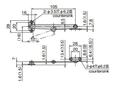 Drawing ระบุขนาดของ B-40-3-R