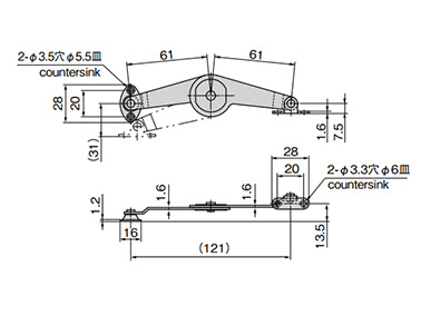 Drawing ระบุขนาดของ B-38-2-R