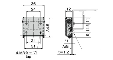 Drawing ระบุขนาดของ C-1017-A