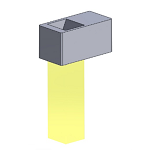 OPTEX FA Lamp Fixtures for Inspection（Height H (Range)：15.1~20） Square Hole Type