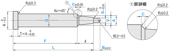 Inlay Core Pins（Material：SKH51） D