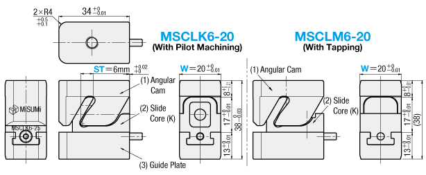 Micro Slide Core Unit -6 mm Stroke Type- 