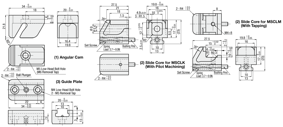 Micro Slide Core Unit -6 mm Stroke Type- 