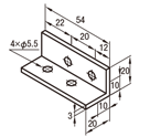 Thin bracket for 5 series (groove width 6 mm): Related images